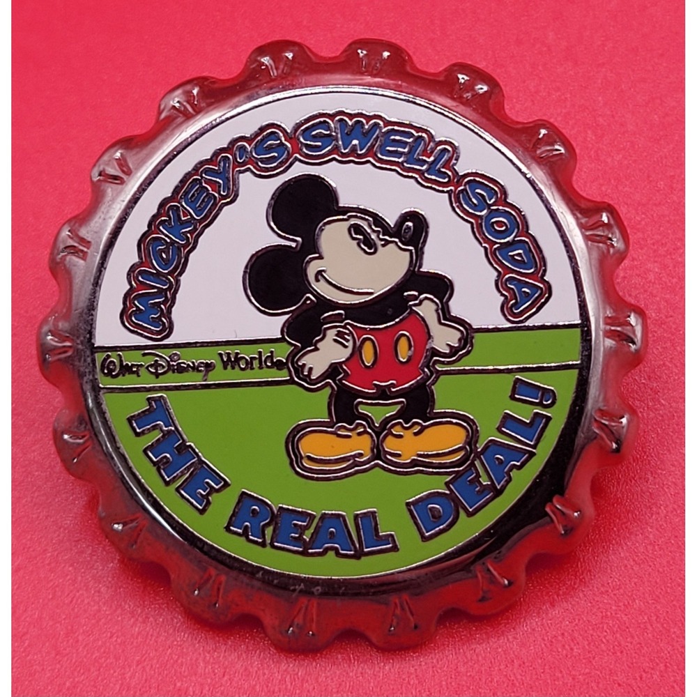 Disney Mickey's Swell Soda Pop Top Series Bottlecap The Real Deal 2003 Pin